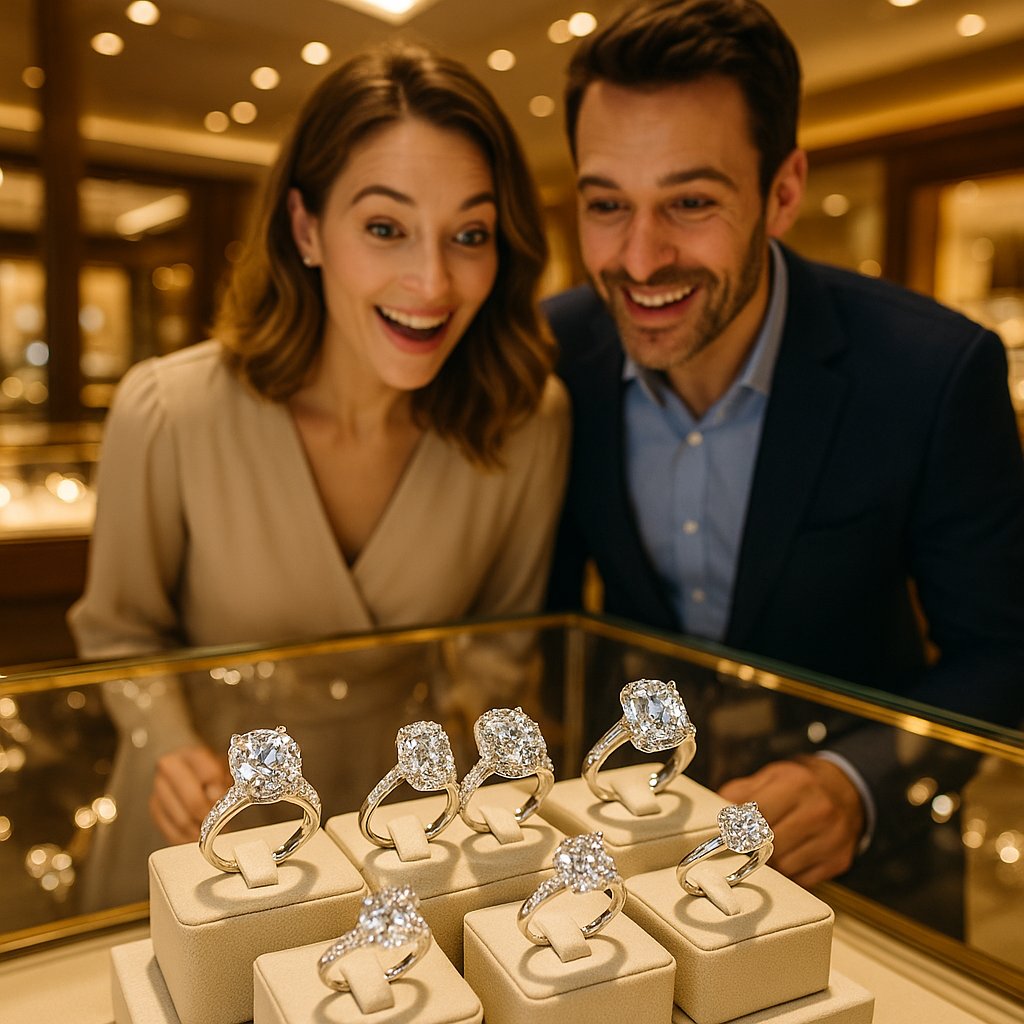 Close-up side view of a brilliantly cut diamond, highlighting its intricate facet patterns and deep pavilion that maximizes sparkle.