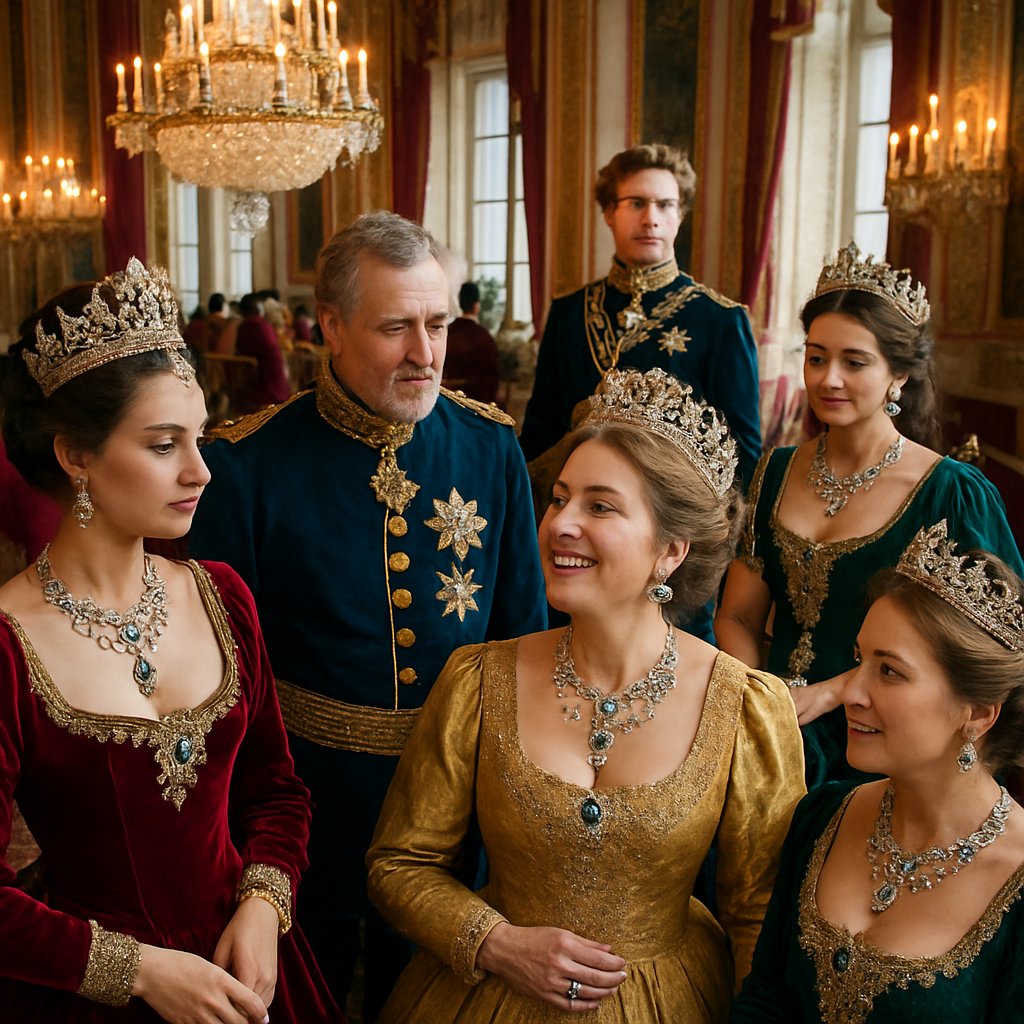 The Imperial State Crown and other Crown Jewels displayed at the Tower of London