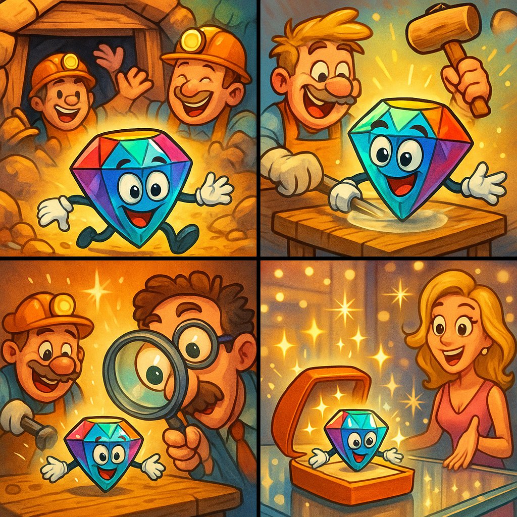 The journey of a responsible gemstone from an ethical mine to a beautiful finished jewelry piece at Robinson's Jewelers