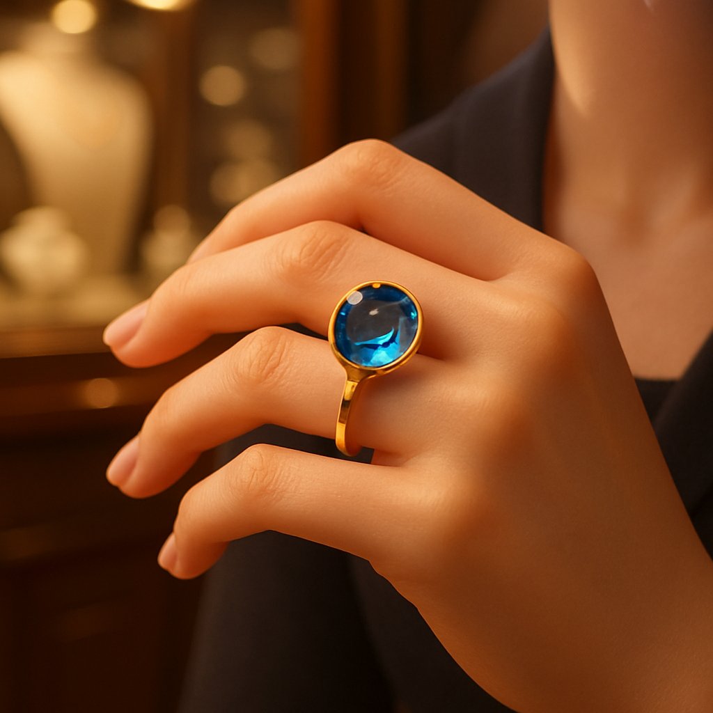 Rainbow array of birthstone gems showing garnet, amethyst, aquamarine, diamond, emerald, pearl, ruby, peridot, sapphire, opal, topaz, and turquoise