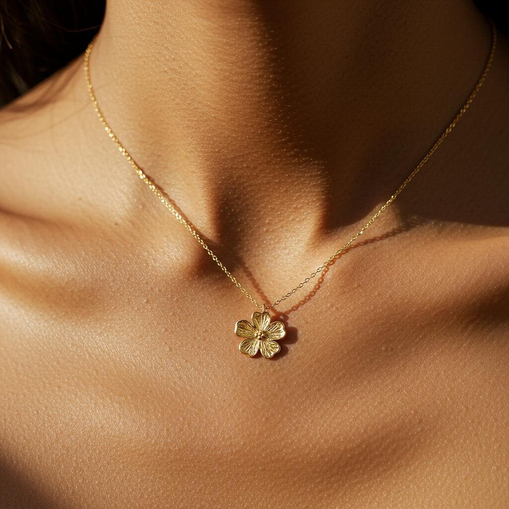 A collection of flower-inspired jewelry pieces symbolizing love, renewal, and nature's beauty
