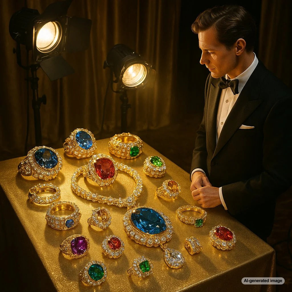 Luxurious real gemstone jewelry featured in famous TV shows and movies