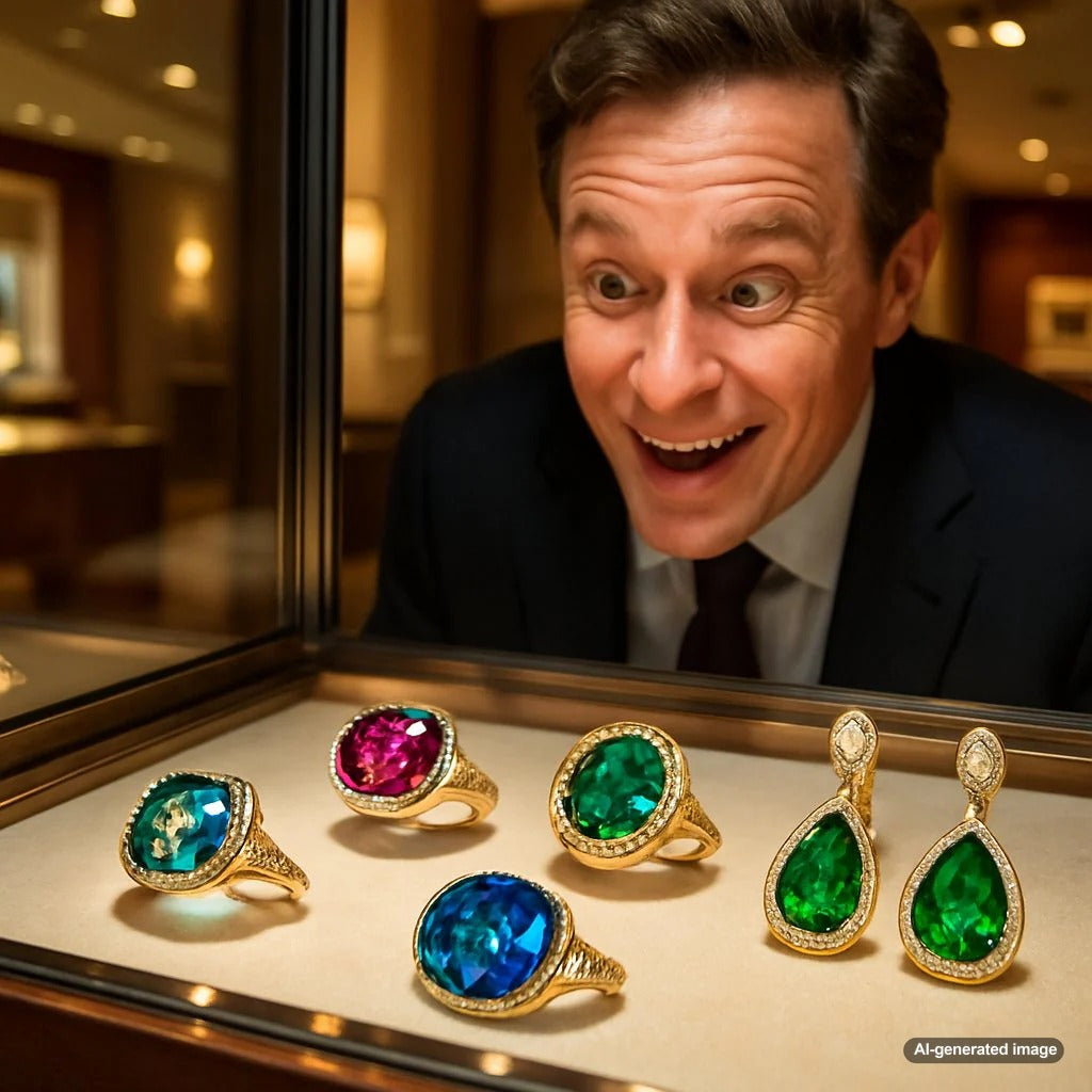 A dazzling assortment of underrated gemstones including tanzanite, tsavorite garnet, and spinel displayed on velvet
