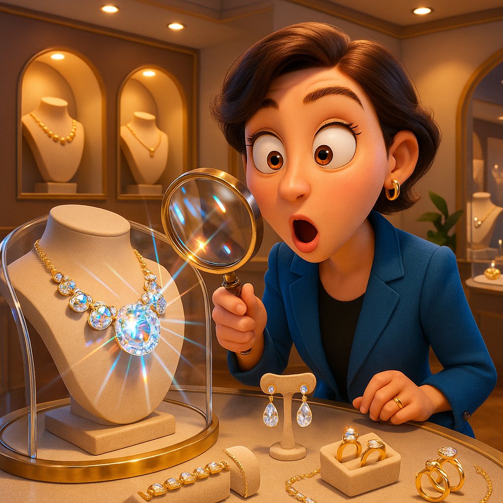 An eclectic assortment of crystal jewelry including rings, pendants, and bracelets glowing with natural energy and vibrant colors