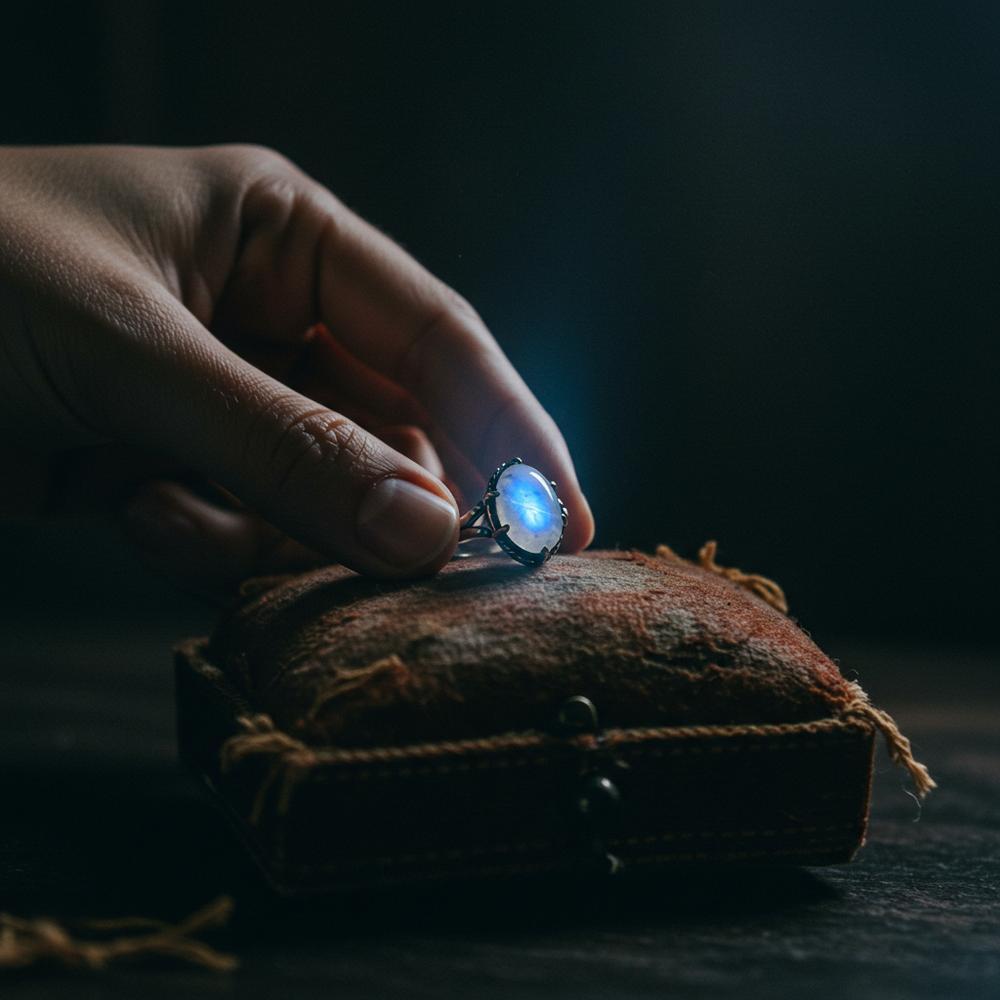 Elegant moonstone ring with a luminous glow