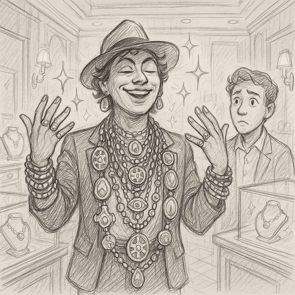 A beautiful collection of modern protective jewelry including evil eye bracelets, hamsa necklaces, and symbolic rings from Robinson's Jewelers