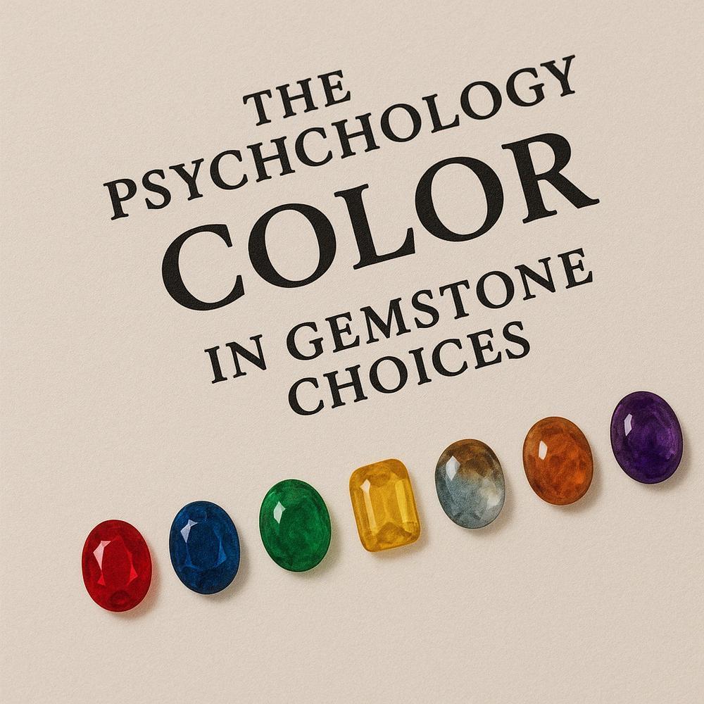Colorful array of gemstone jewelry including rings, necklaces and bracelets showcasing the psychology of color choices