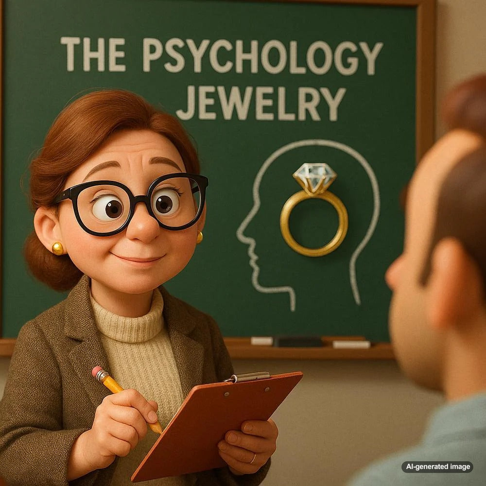 Woman wearing elegant jewelry, showcasing the psychology behind accessory choices