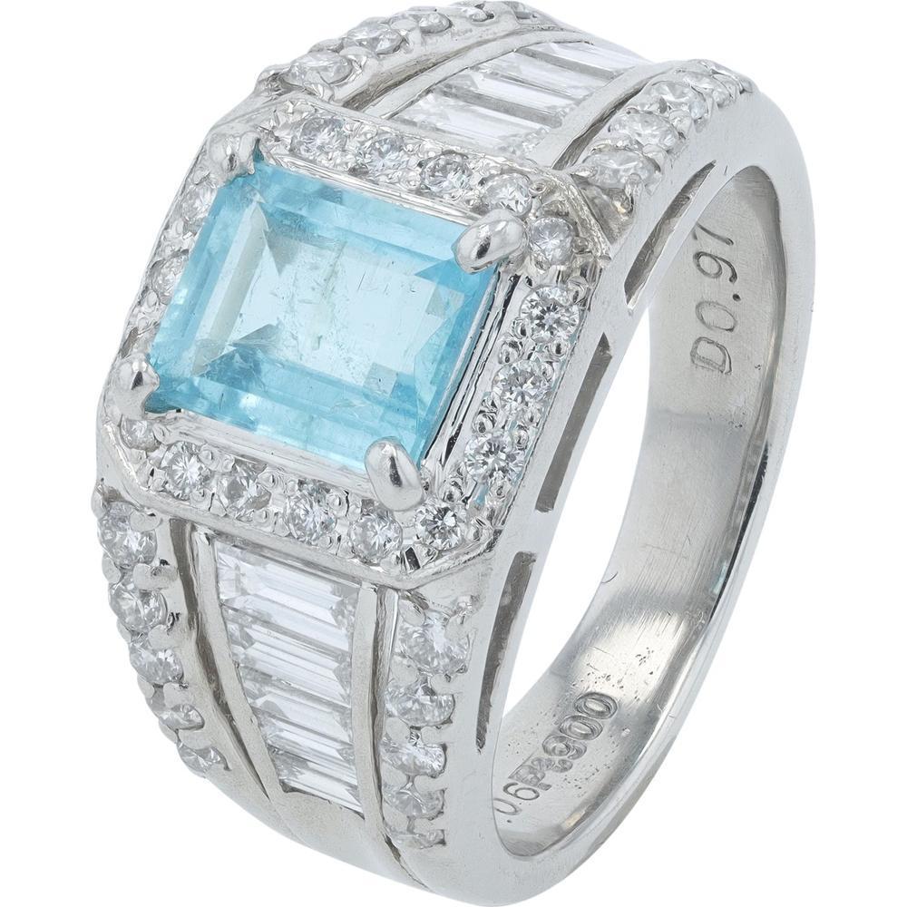 A stunning Paraiba Tourmaline gemstone showcasing its electrifying blue-green hues, set in a luxurious jewelry piece.