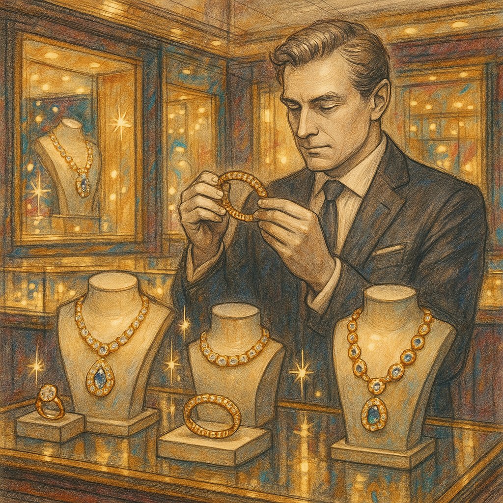 A close-up of a beautiful diamond ring and gold bracelet laid on a velvet surface, representing fine jewelry and its lasting value.