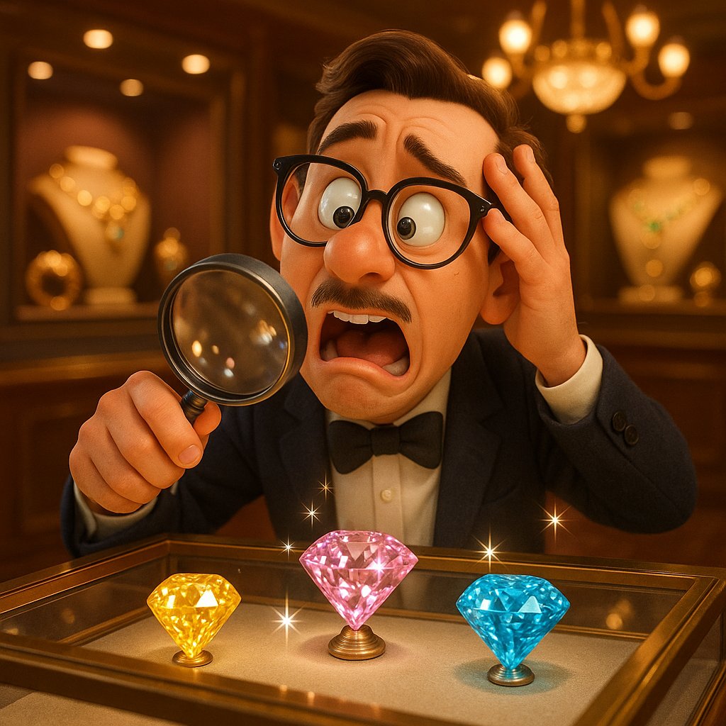 Stunning collection of colored diamond rings featuring fancy yellow, pink, and blue diamonds in various settings