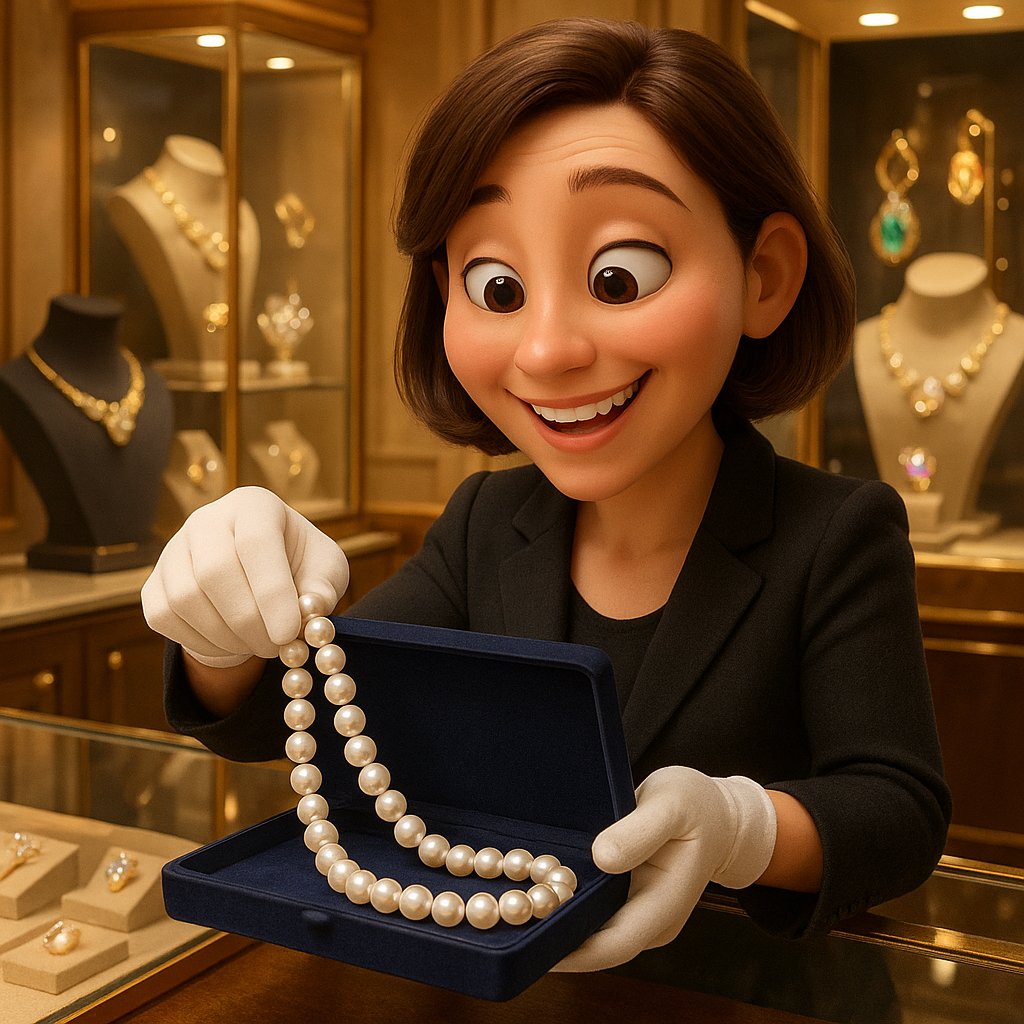 Proper storage of pearl jewelry in soft pouches to prevent damage and yellowing
