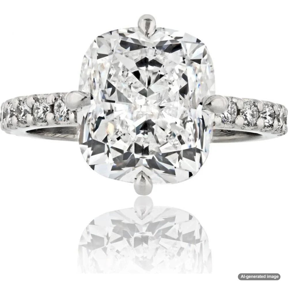 Custom-designed engagement ring with unique gemstone setting
