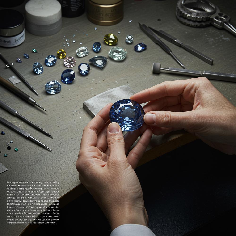 A dazzling array of expertly cut gemstones showcasing the art of gemstone cutting in jewelry design