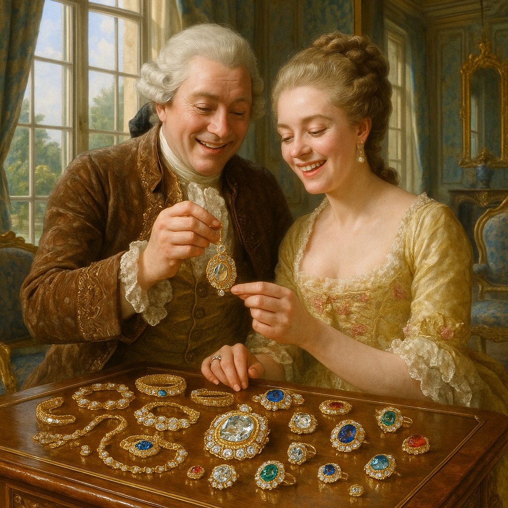 Antique Grand Tour jewelry collection featuring cameos and micromosaic pieces from 18th century European aristocracy