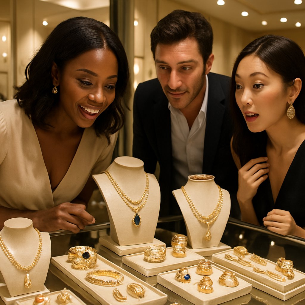 Close-up of sparkling diamond jewelry catching light with brilliant reflections