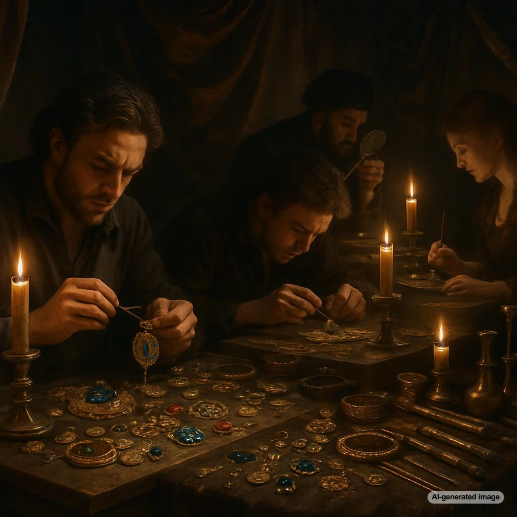 Exquisite handcrafted jewelry pieces showcasing the artistry of secret jewelry maker societies