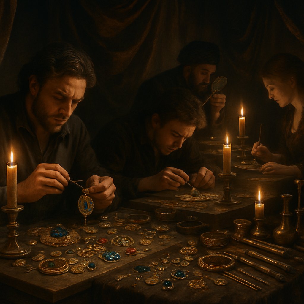 Exquisite handcrafted jewelry pieces showcasing the artistry of secret jewelry maker societies