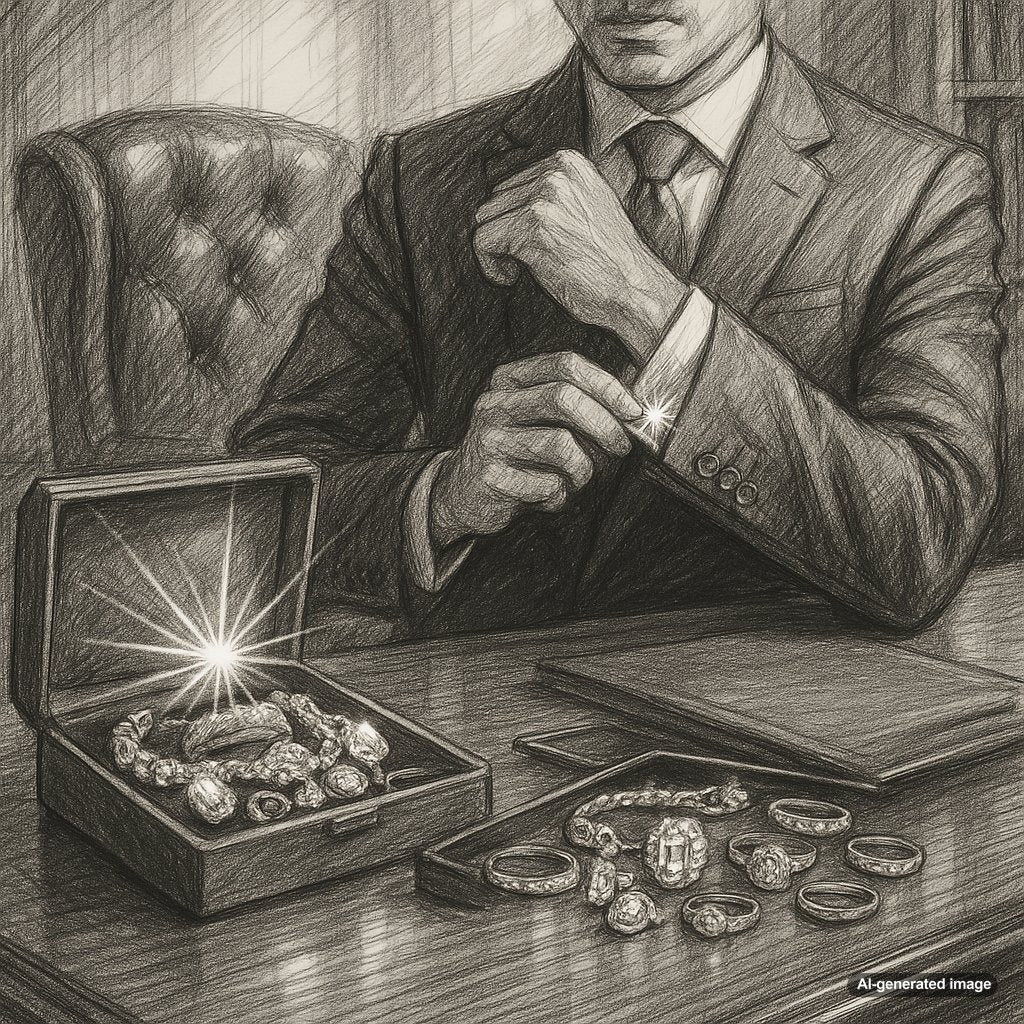 Luxury jewelry pieces inspired by the powerful styles seen in the HBO series Succession