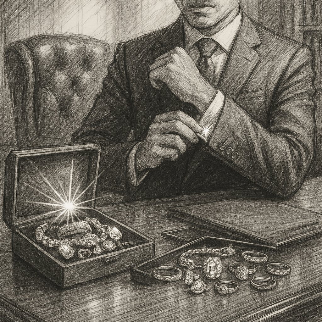 Luxury jewelry pieces inspired by the powerful styles seen in the HBO series Succession