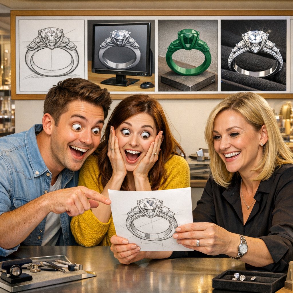 The Timeline for a Custom Engagement Ring From First Sketch to Finished Ring - Robinson's Jewelers