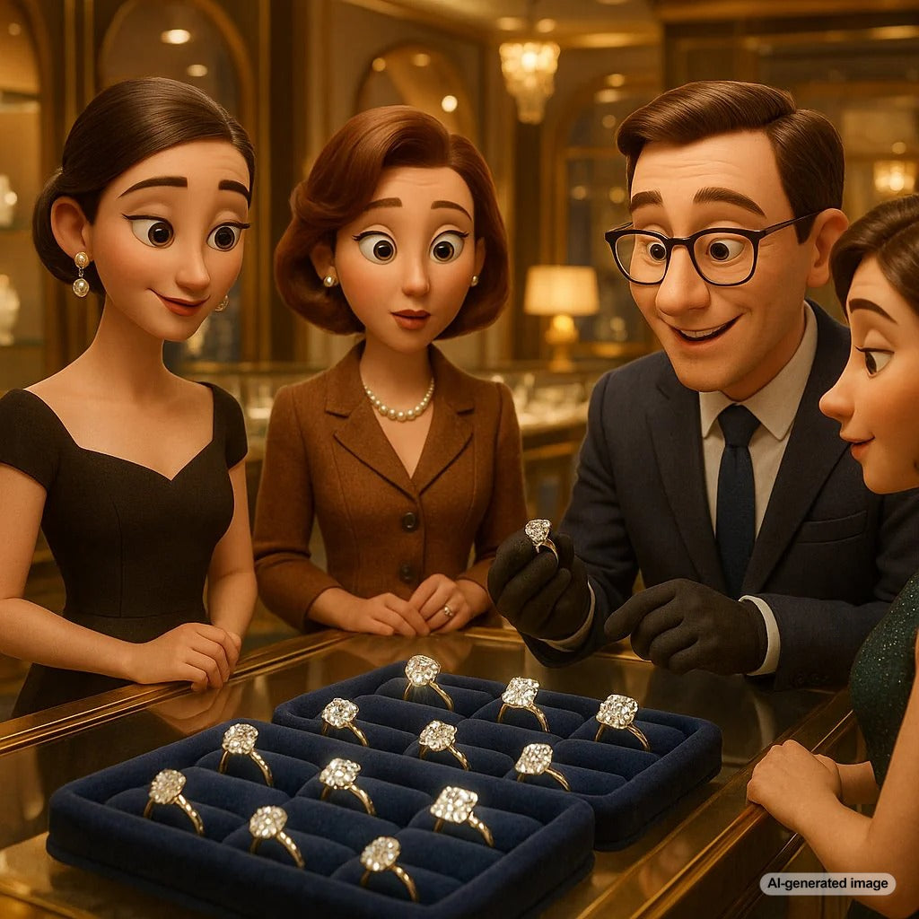 Ultimate guide to diamond shapes showcasing various cuts like round, princess, oval, and more at Robinson's Jewelers