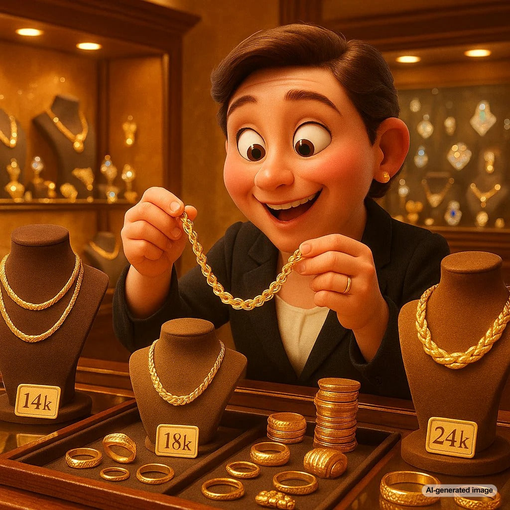 Ultimate guide comparing 14k, 18k, and 24k gold jewelry rings and necklaces