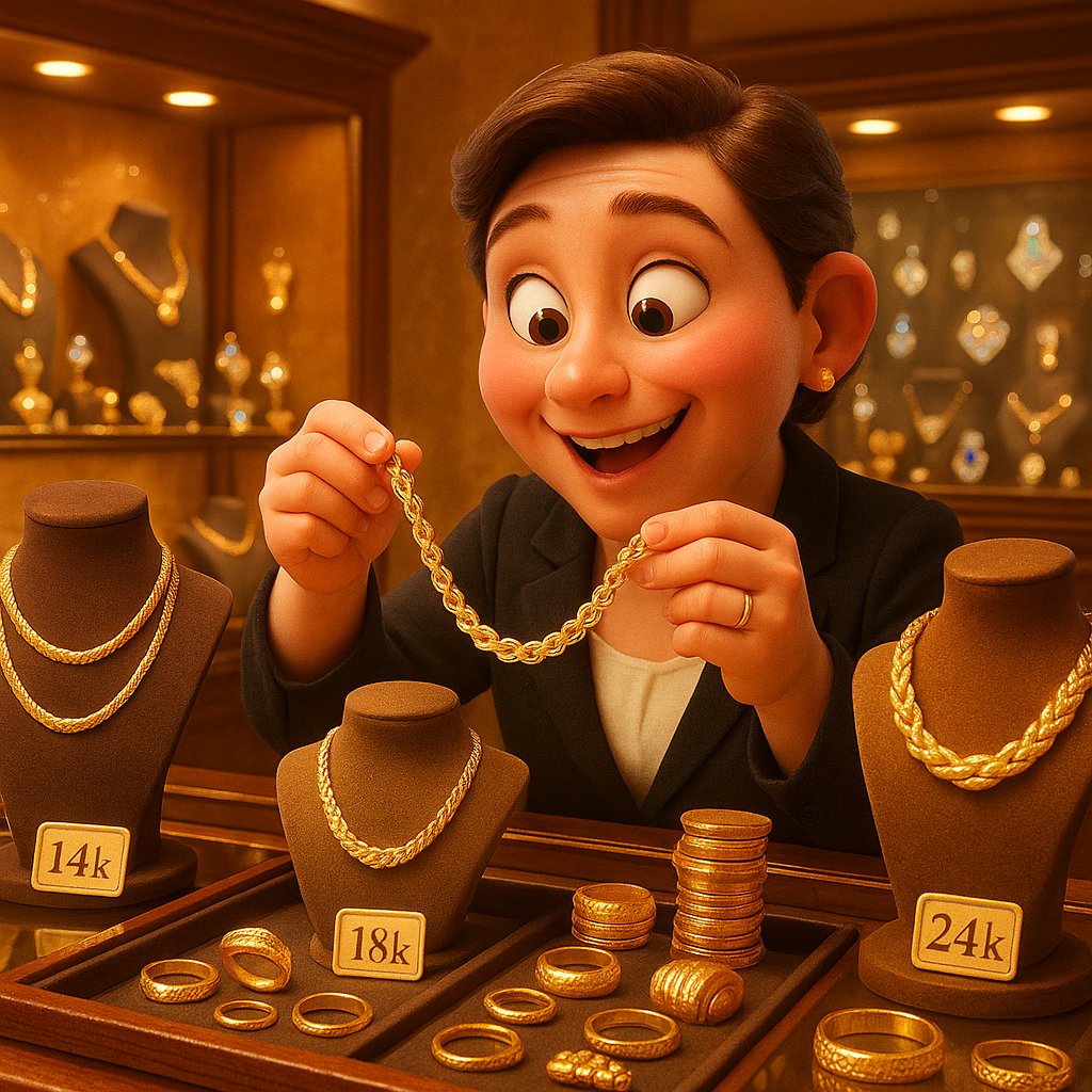 Ultimate guide comparing 14k, 18k, and 24k gold jewelry rings and necklaces