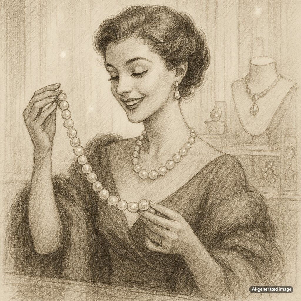 Luxurious assortment of pearl jewelry including necklaces, earrings, and bracelets showcasing different types and colors of pearls