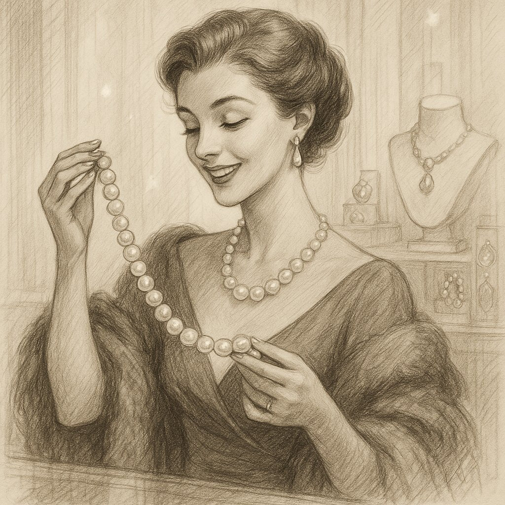 Luxurious assortment of pearl jewelry including necklaces, earrings, and bracelets showcasing different types and colors of pearls