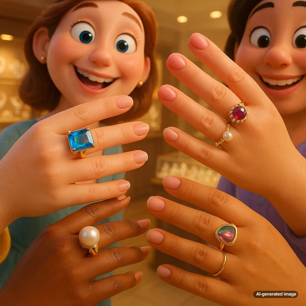 A collection of unique and colorful alternative engagement rings featuring sapphires, morganite, and vintage designs from Robinson's Jewelers.