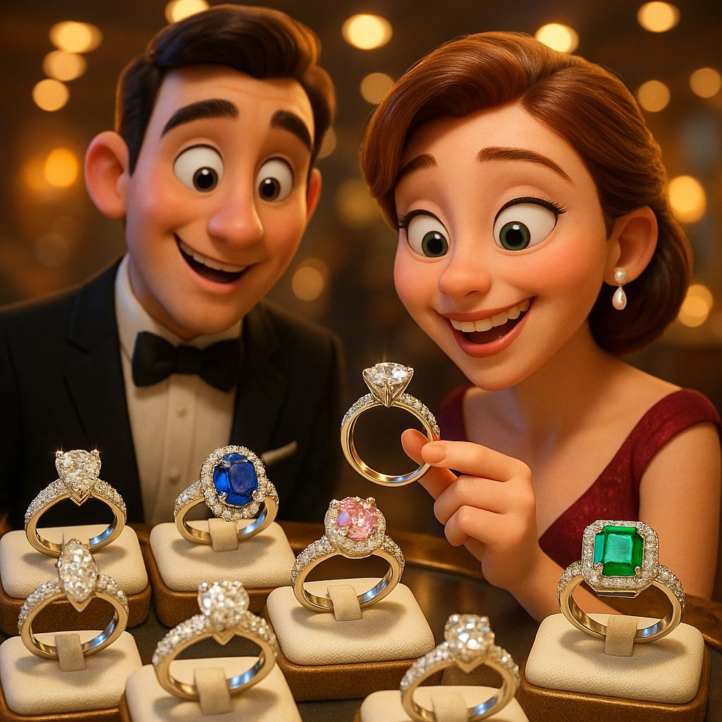 Close up of a stunning vintage inspired celebrity style emerald cut diamond engagement ring