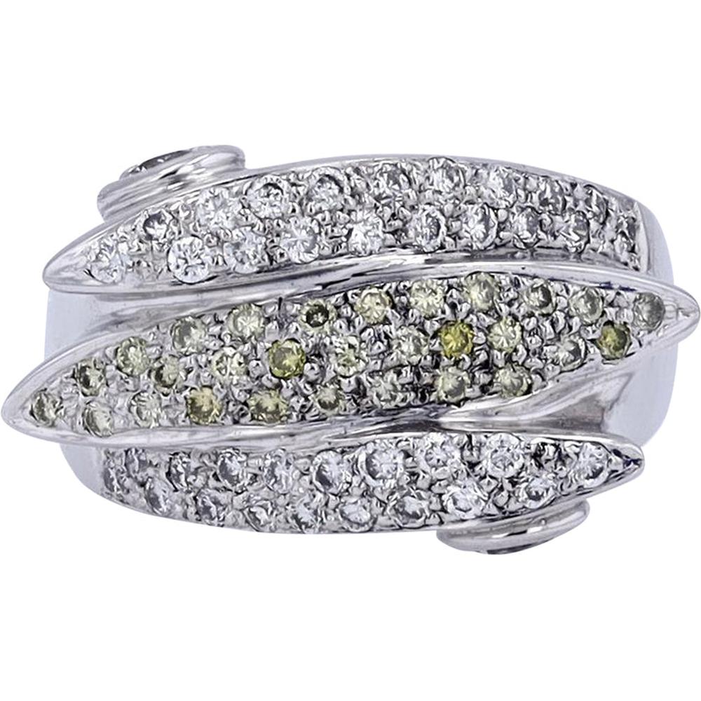 Timeless Brilliance 18K White Gold Diamond Ring with 1.105 Carat Total Diamond Weight