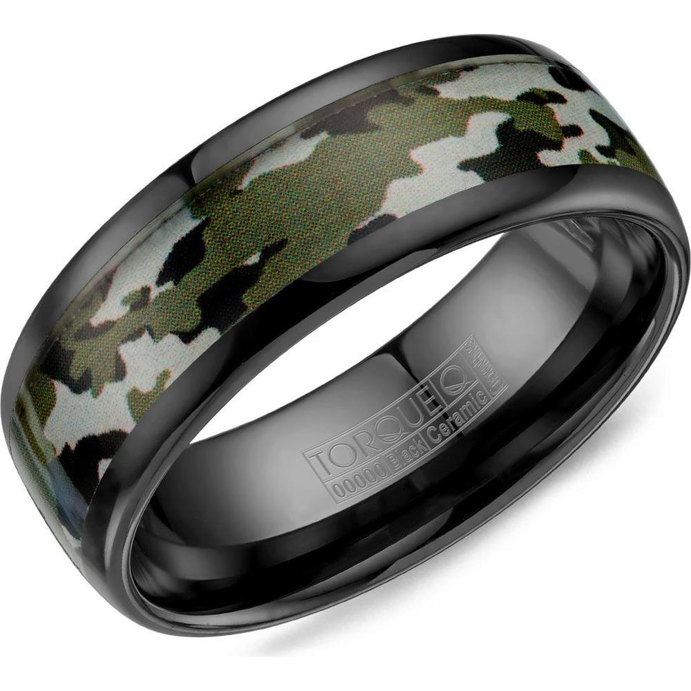 Camo Men's Wedding Band A Perfect Fit for the Outdoorsman and Militar