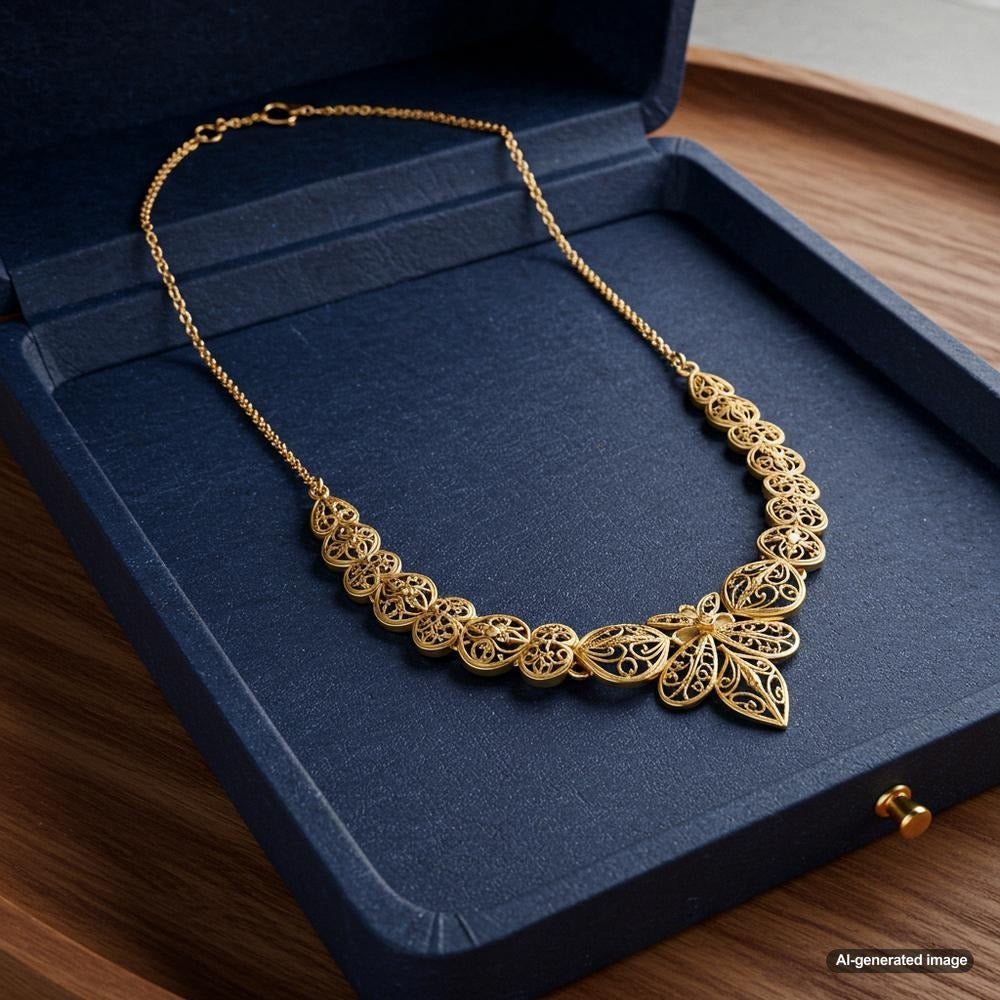 Close-up of 14k, 18k, and 24k gold jewelry showcasing different shades and purity levels