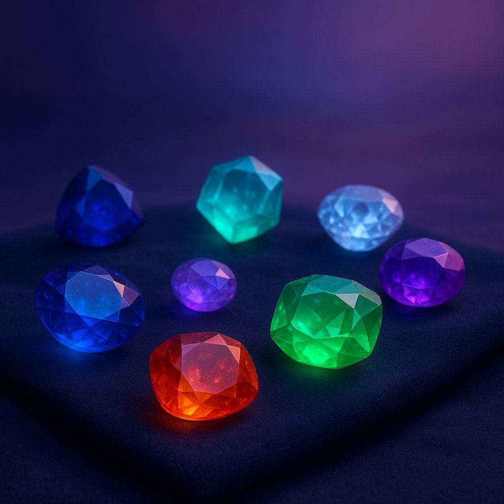 A stunning collection of rare gemstones showcasing their vibrant colors and unique beauty