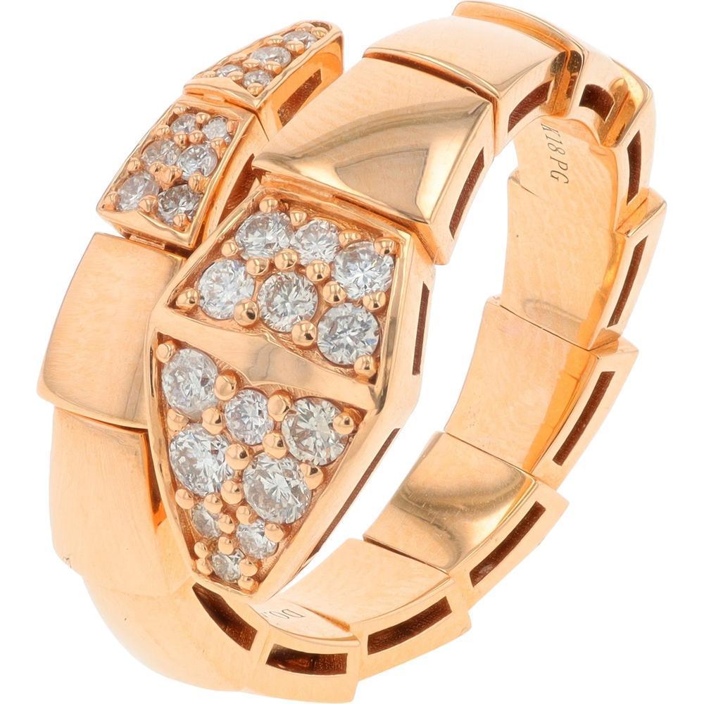Close-up of a rose gold ring showing its warm, pinkish hue and intricate details
