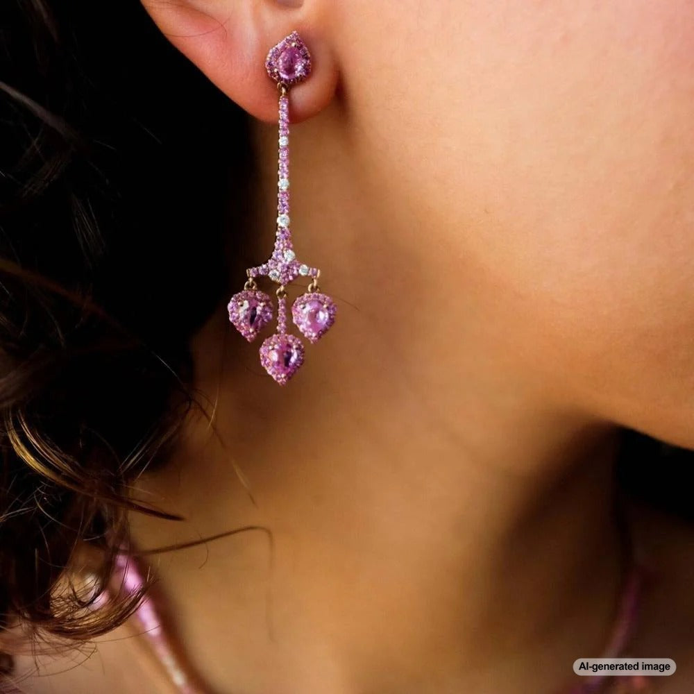 Elegant pink sapphire ring with intricate detailing, symbolizing love and grace