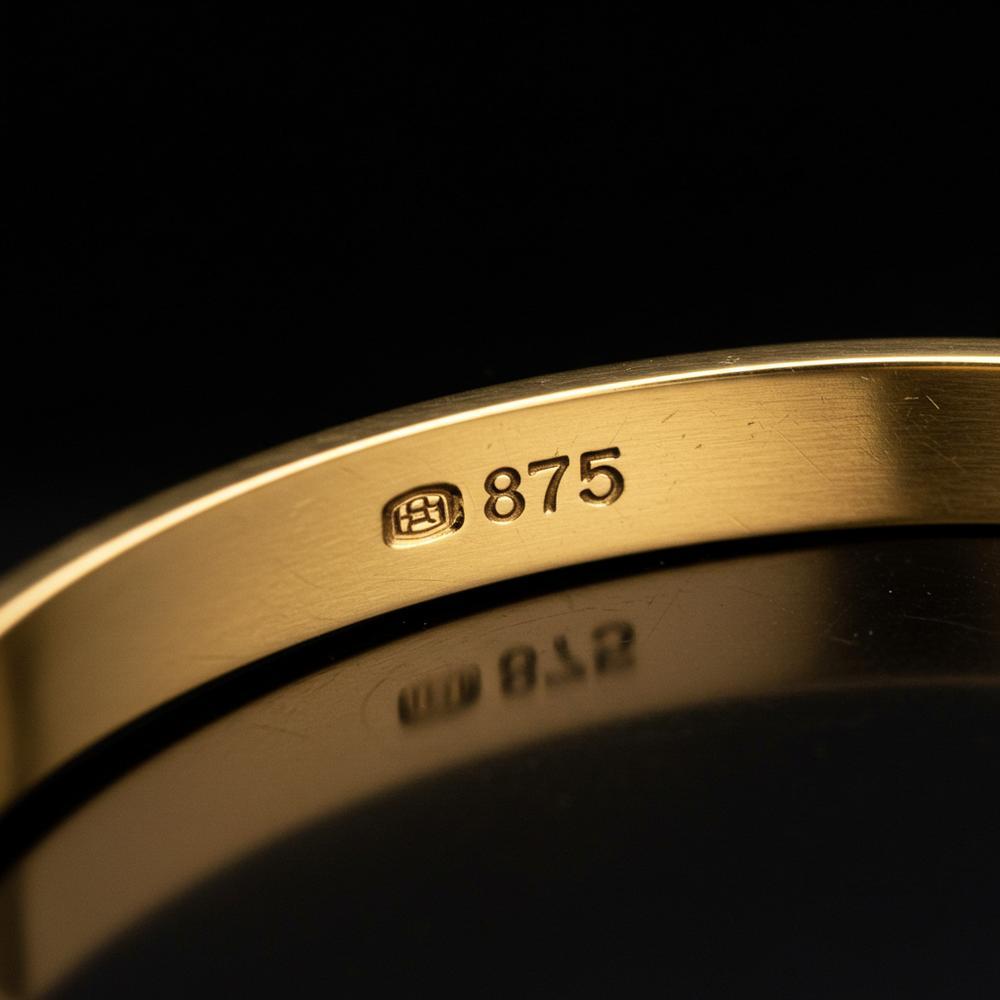 Gold jewelry with 875 hallmark stamp