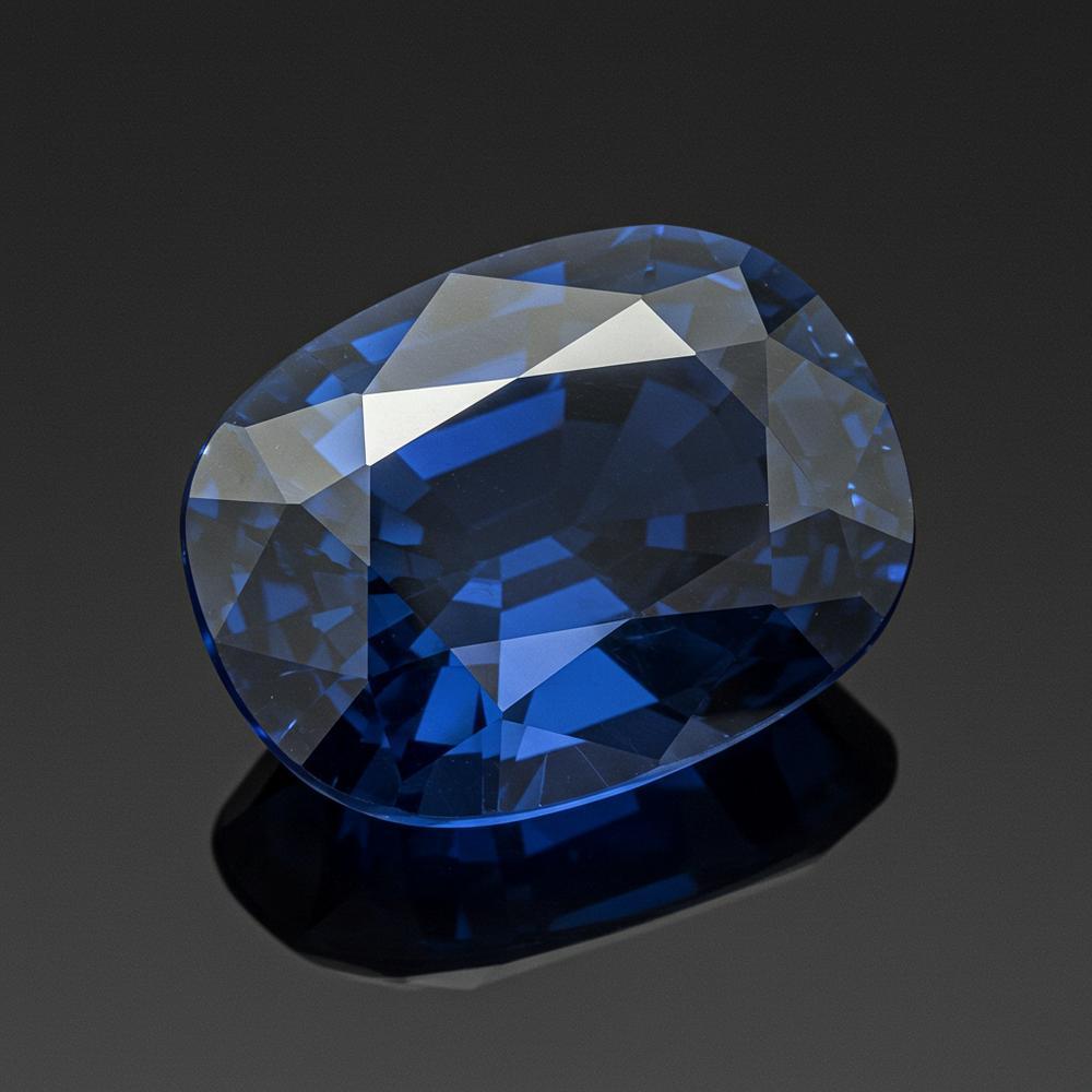 High-quality sapphire gemstone showcasing its vivid blue color and brilliance