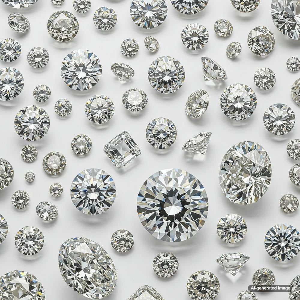 Close-up of a sparkling diamond ring showcasing carat weight and brilliance