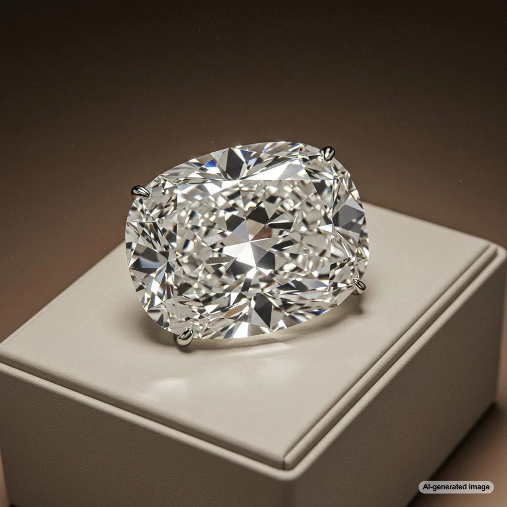 Close-up of a stunning diamond ring showcasing carat weight and brilliance
