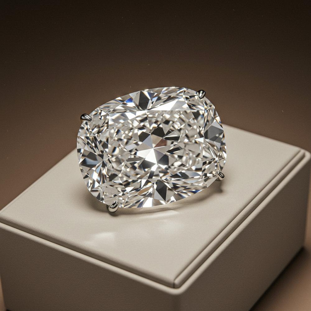 Close-up of a stunning diamond ring showcasing carat weight and brilliance