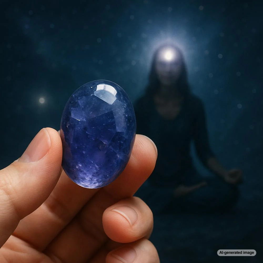 Iolite gemstone jewelry showcasing its beautiful violet-blue colors in various settings