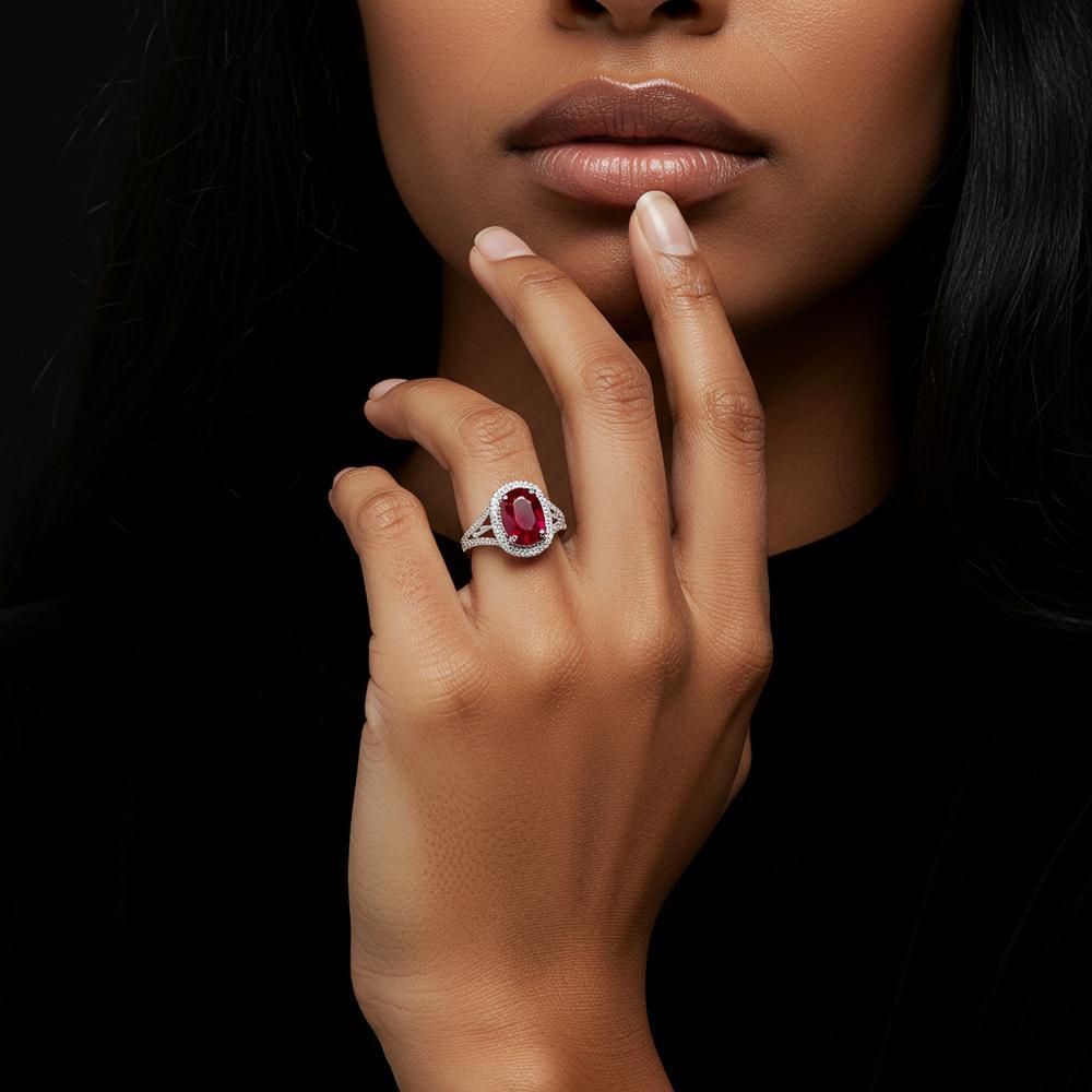 A luxurious ruby ring symbolizing love, passion, and prosperity, set in a stunning gold band.
