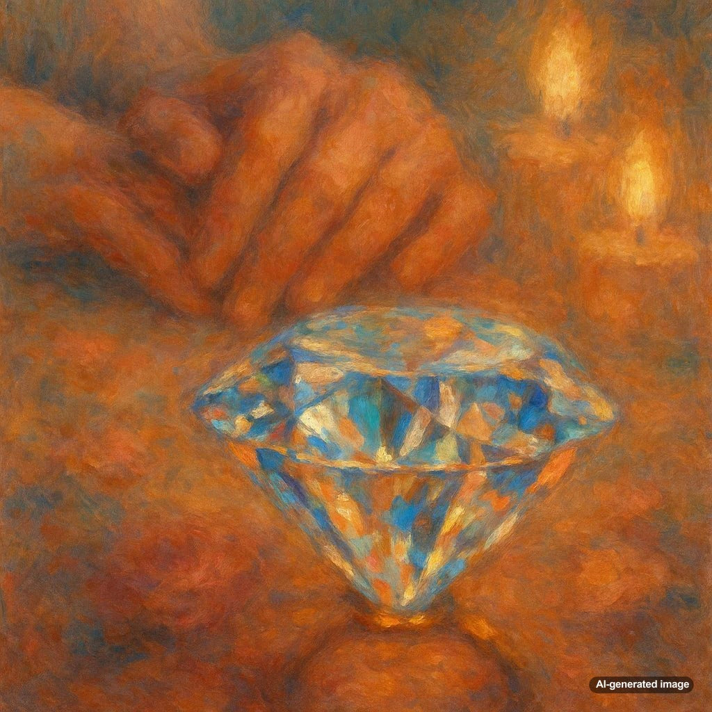 A stunning diamond engagement ring symbolizing eternal love and commitment