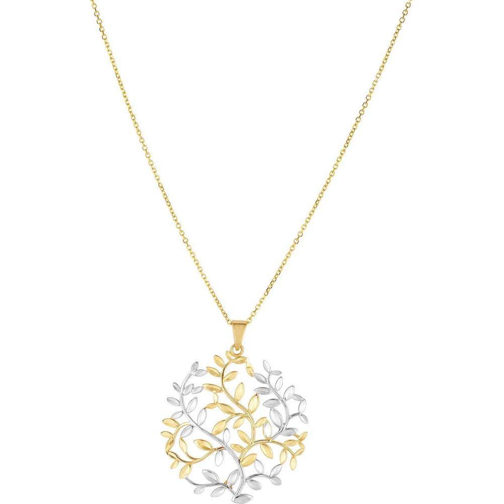 Exquisite Tree of Life pendant in white gold with diamond accents from Robinson's Jewelers collection