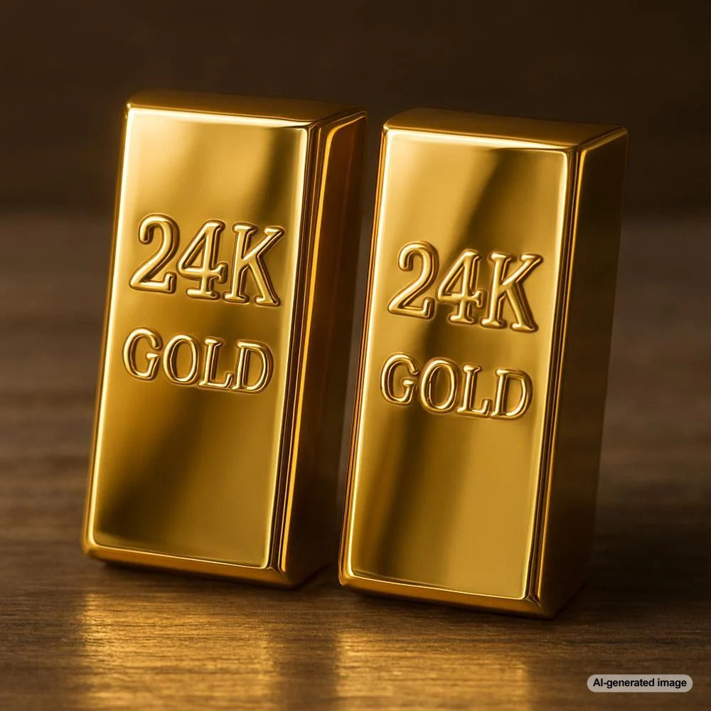24K gold jewelry showcasing purity and elegance, including rings, necklaces, and bracelets