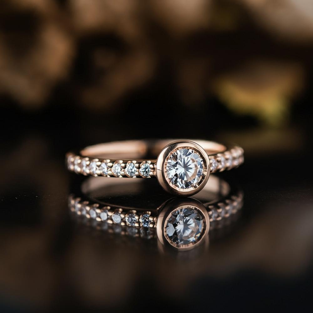 Elegant bezel-set diamond ring showcasing the beauty and security of the setting