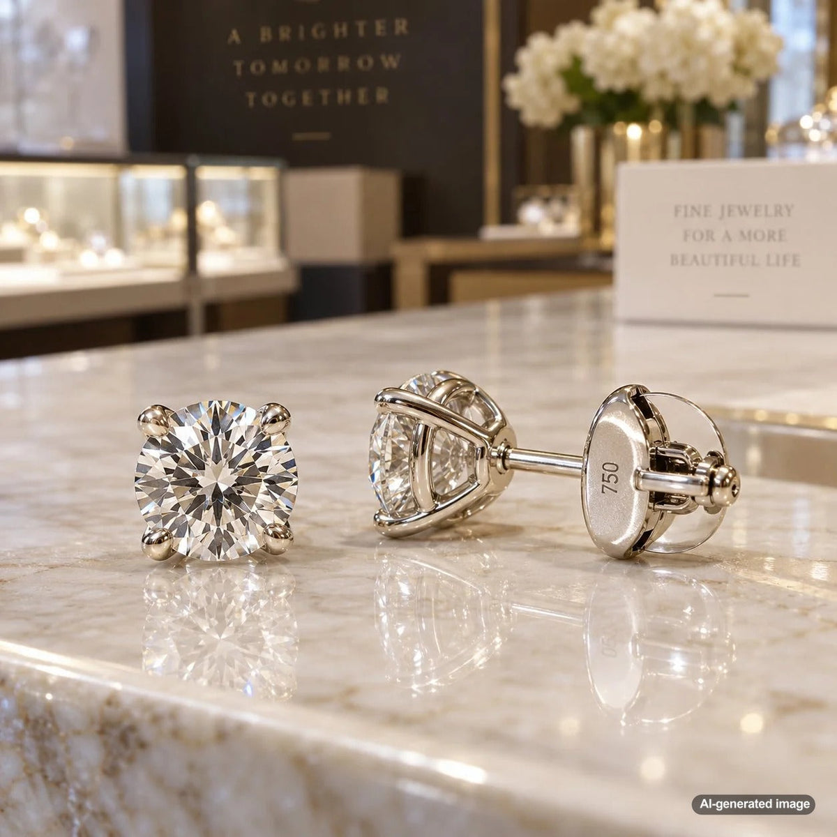Guardian earring back showing a secure locking mechanism for fine stud earrings